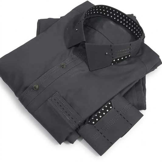 Modern Minimalist: Contrast-Paneled Wash & Wear Kurta Shalwar HaSh Outfits