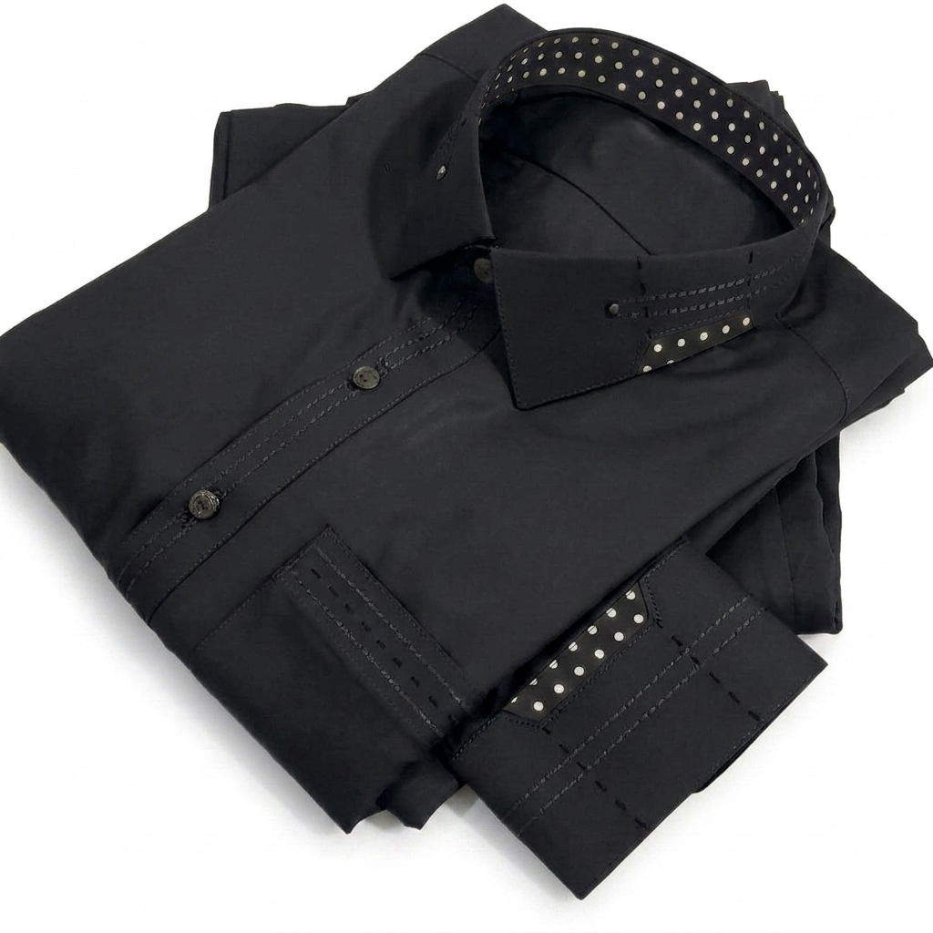 Modern Minimalist: Contrast-Paneled Wash & Wear Kurta Shalwar