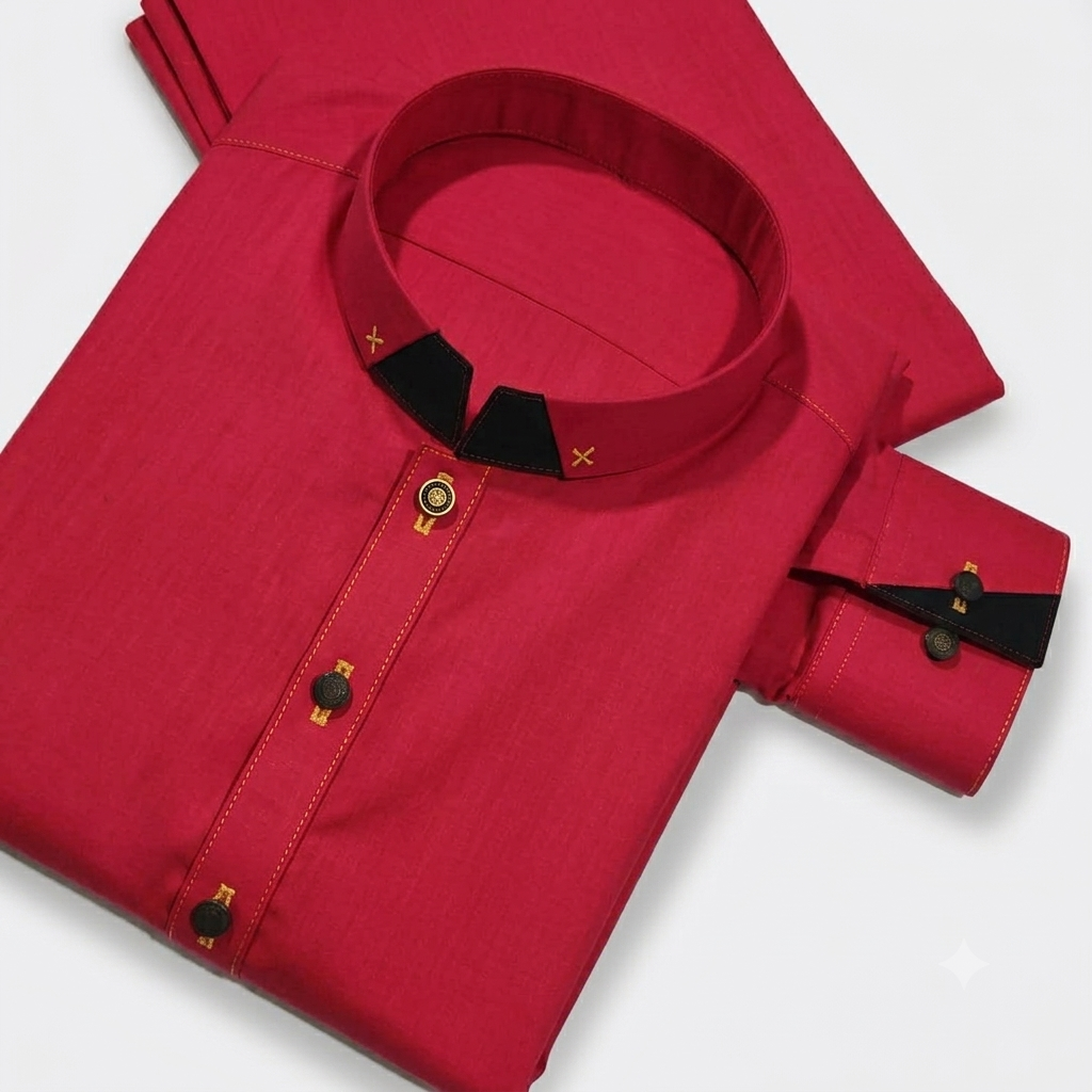 Men's Premium Wash & Wear Kurta Shalwar | Modern Round-Hem